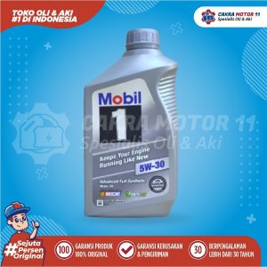 MOBIL 1 ADVANCED FULL SYNTHETIC MOTOR OIL NASCAR 5W30 1LT